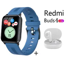 XIAOMI - Y79 reloj inteligente deportivo Azul + Redmi Buds 4 Lite - Blanco