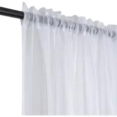 HD HOGAR SPA - Cortina Velo Listado 140x220cm 2paño Blanco