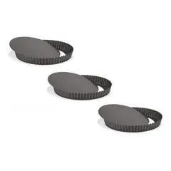 PASTELERIUSCL - Pack X3 Moldes Desmontables 24cm Kuchen Molde Para Pie Tartaleta Desmontable Molde Redondo