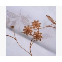 Set Visillo De Lino Bordado 140x220cm