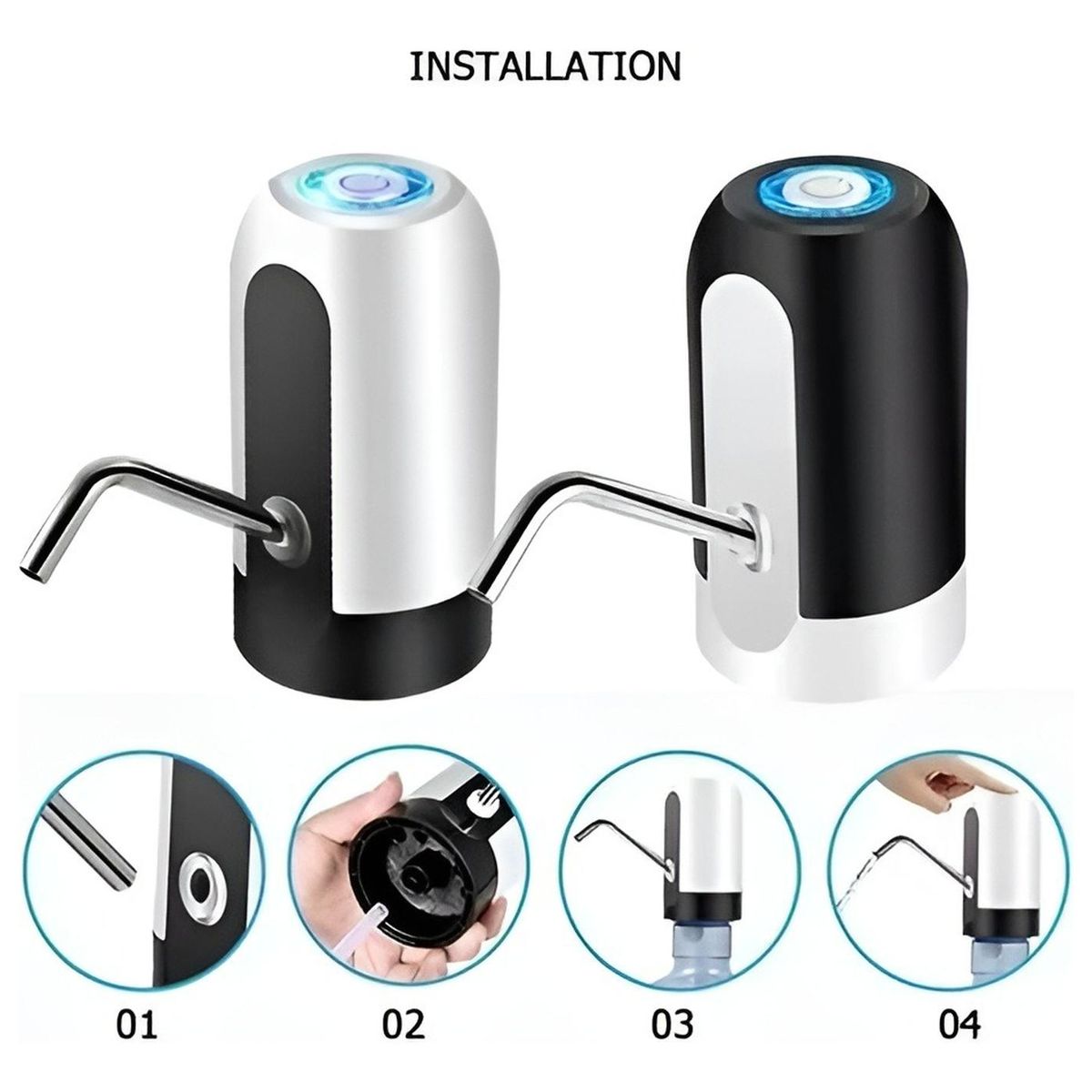 PASTELERIUSCL - Bomba Dispensador Usb Agua Electrónico Recargable Botellón Dispensador de agua automatico