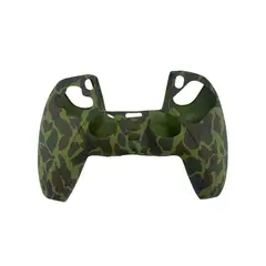 GENERICO - Funda Protectora Silicona Mando Compatible PlayStation militar verde y cafe