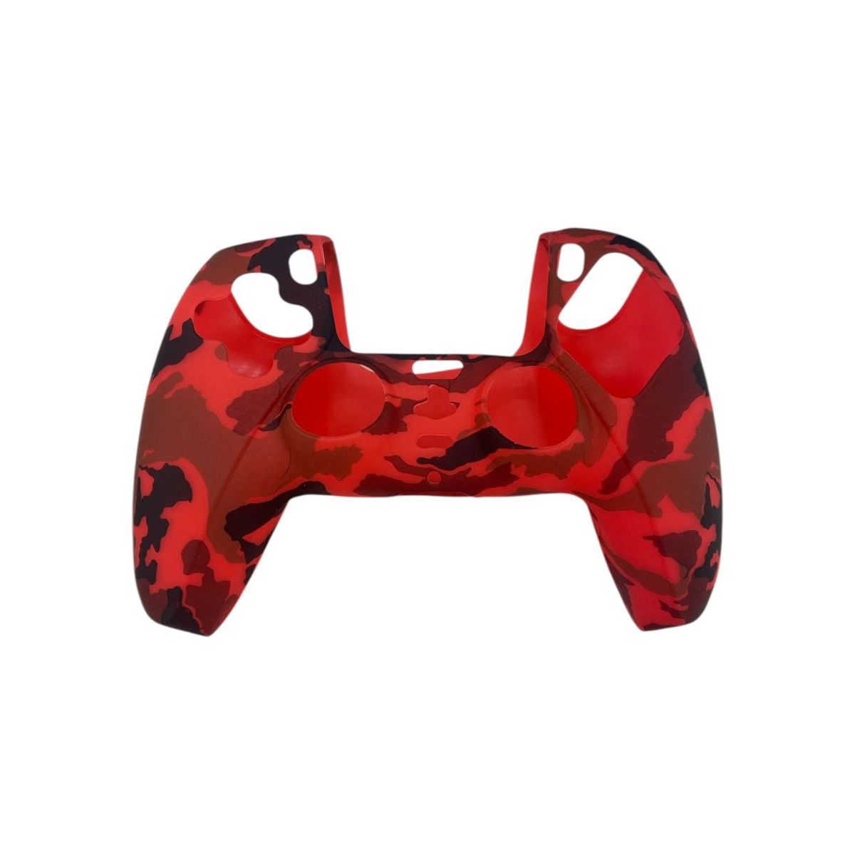 GENERICO - Funda Protectora Silicona Mando Compatible PlayStation militar rojo