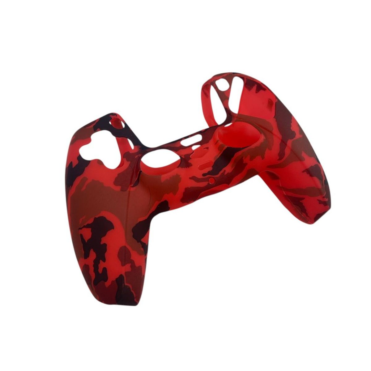 GENERICO - Funda Protectora Silicona Mando Compatible PlayStation militar rojo