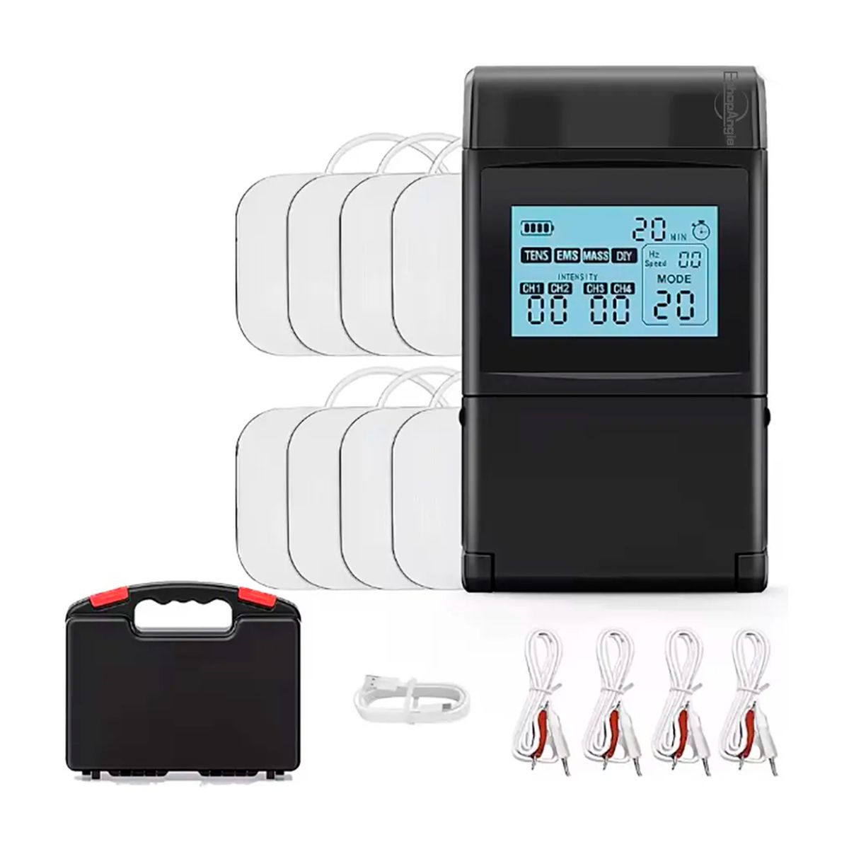 OFERTABKN - Electroestimulador Muscular Tens Ems Masaje 4 Canales