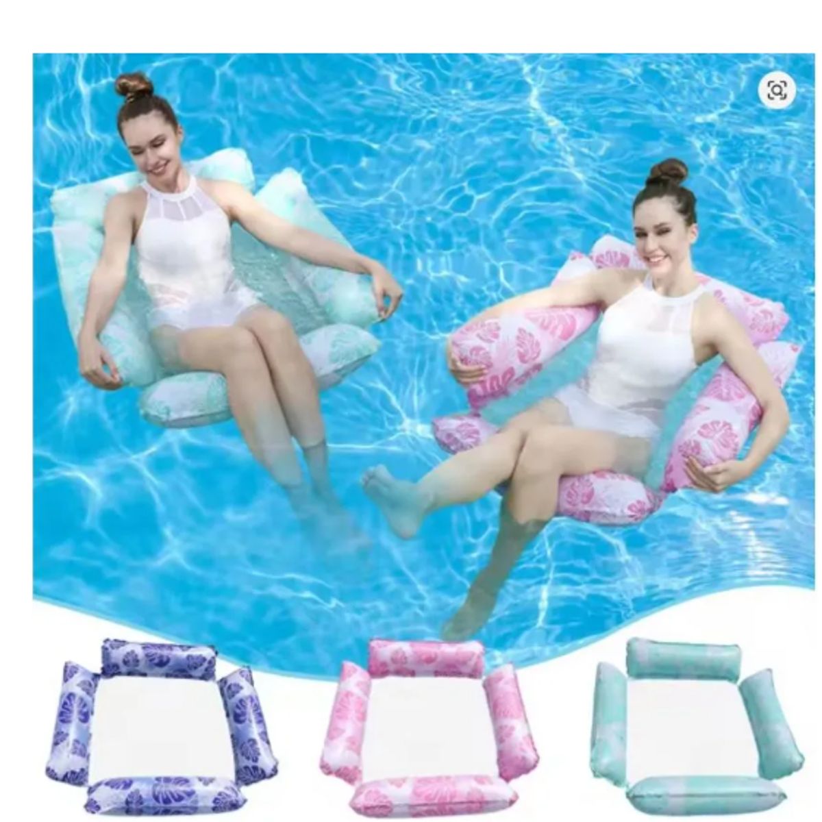GENERICO - Flotador Silla Hamaca Colchón Inflable Piscina Adulto