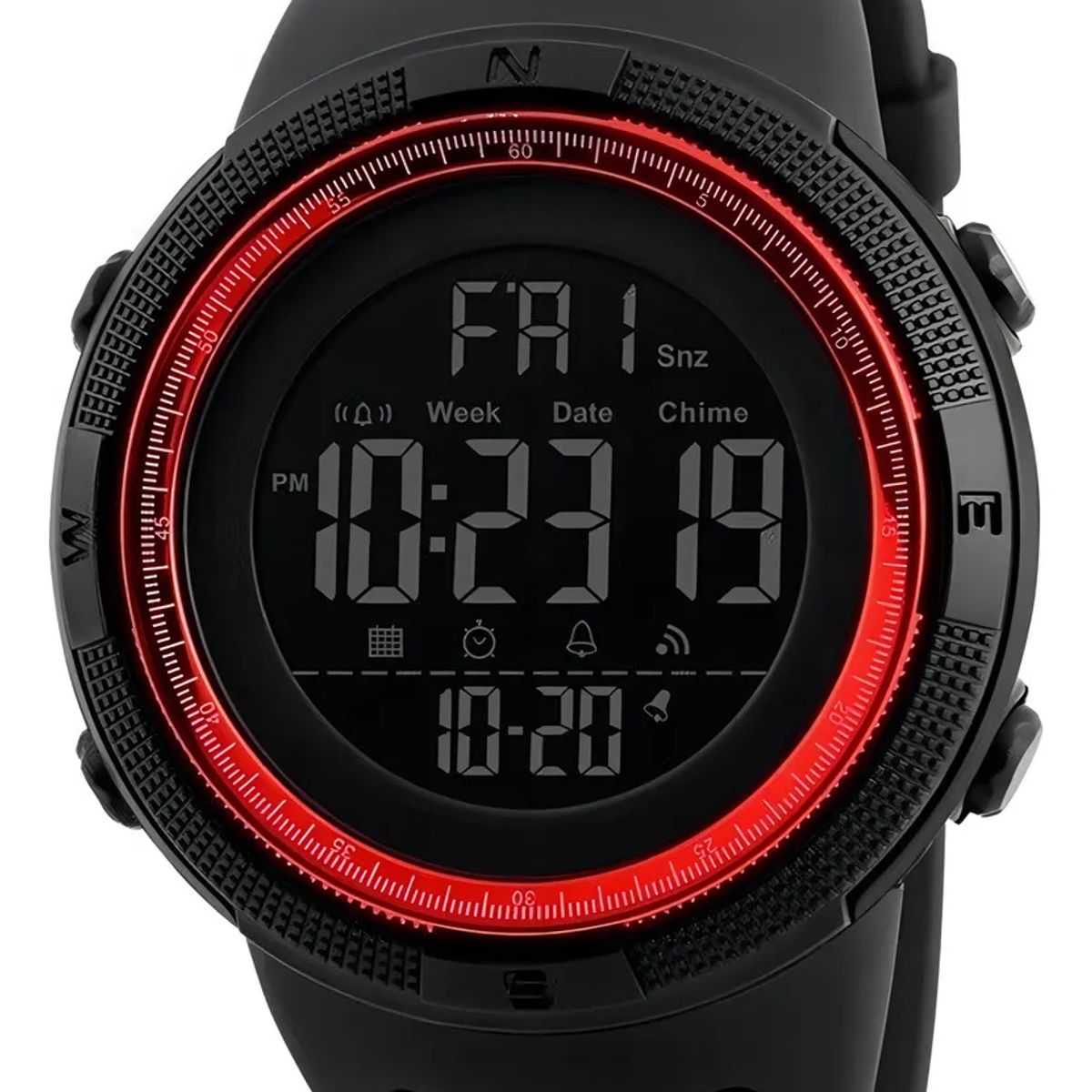SKMEI - Reloj Deportivo Militar Hombre LED Cronómetro Resistente Agua 5ATM