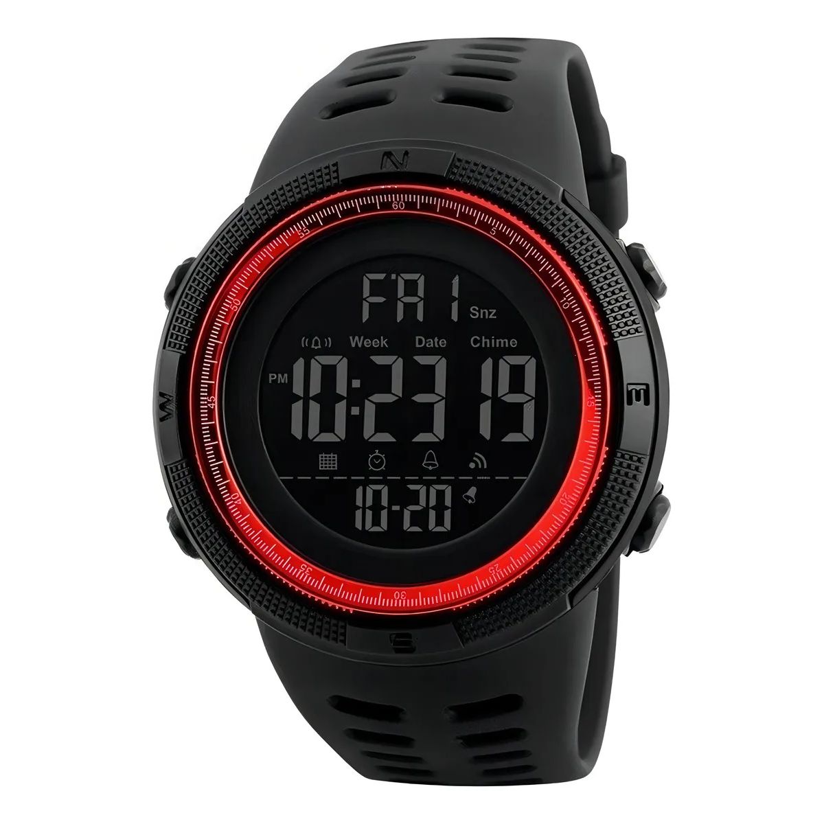 SKMEI - Reloj Deportivo Militar Hombre LED Cronómetro Resistente Agua 5ATM