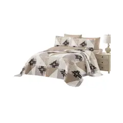 GENERICO - Cubrecama Quilt reversible Elegante y liviano 2 plazas y media