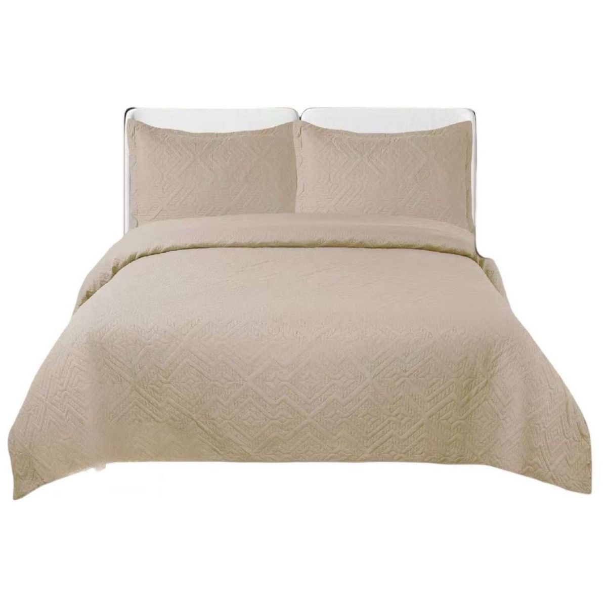 GENERICO - Cubrecama SUPER KING Quilt reversible Elegante