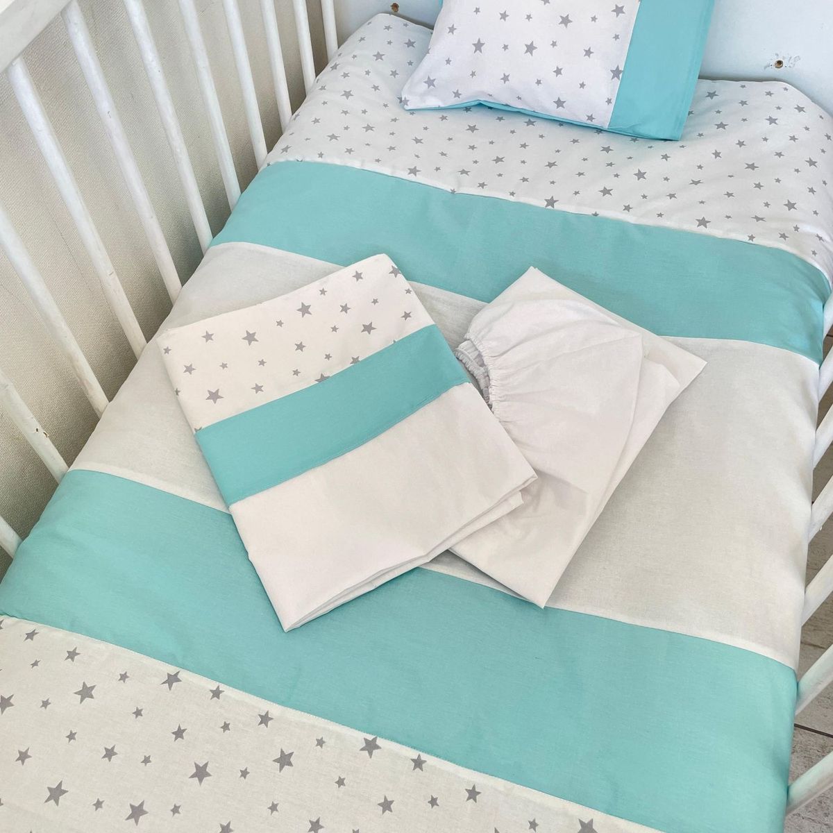 GENERICO - Juego de sabana mas cobertor cuna colecho bebe