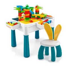 OFERTABKN - Mesa Didactica De Bloques Construcción Mas Silla