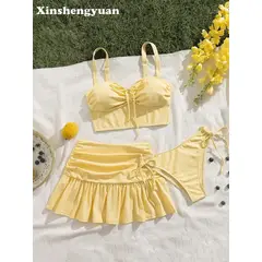 VARIOS - Bikini Sunshine Dream con Minifalda Amarillo She Shines