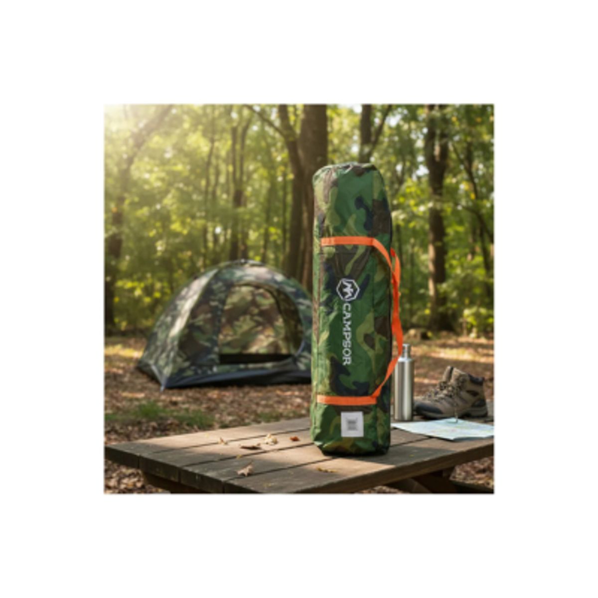 GENERICO - Carpa Automática Para 4 Personas Apertura Rápida Campsor Camuflaje