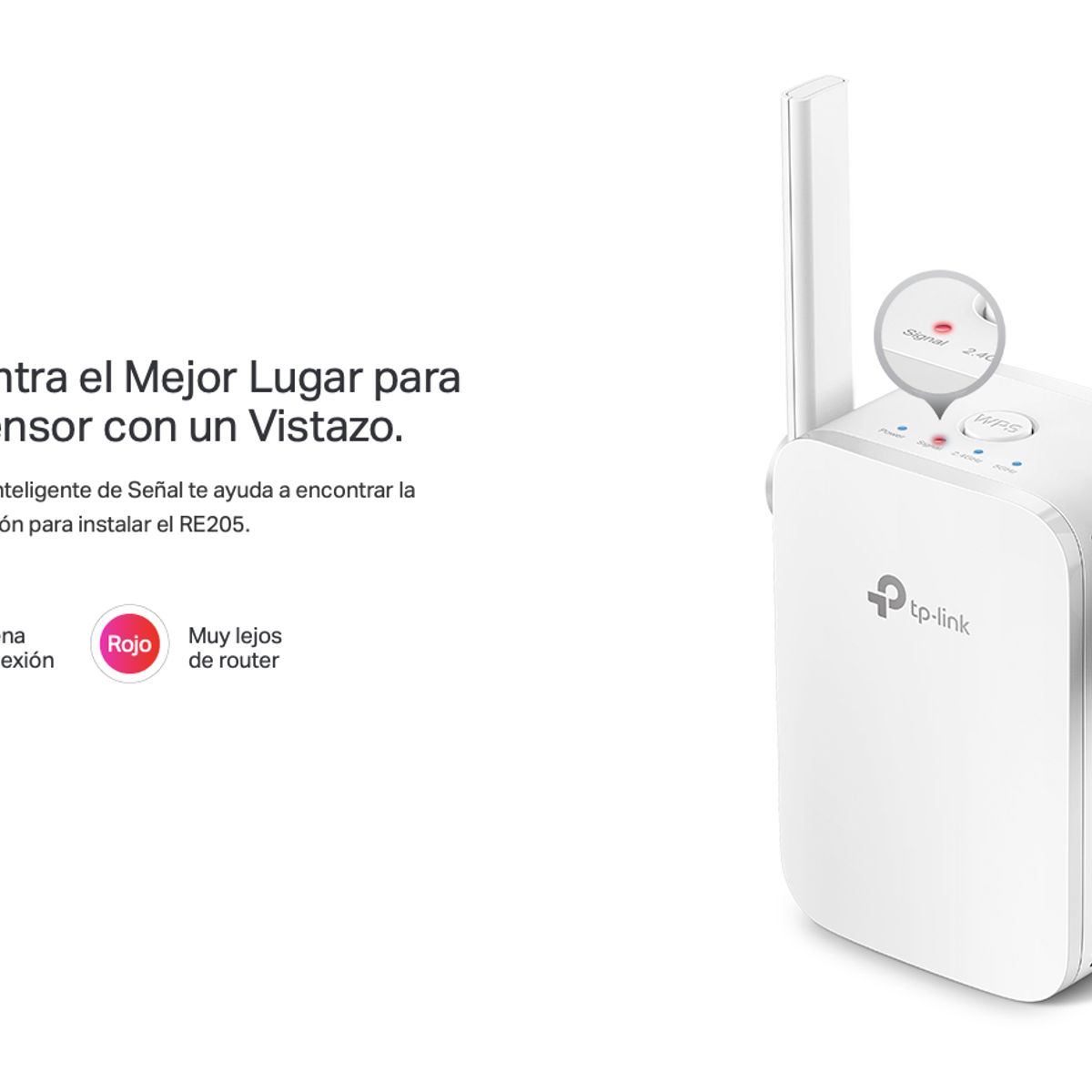 TP LINK - Tp-link Extensor Rango Re205 AC750 Wi-Fi Mesh 5GHz  2.4GHZ