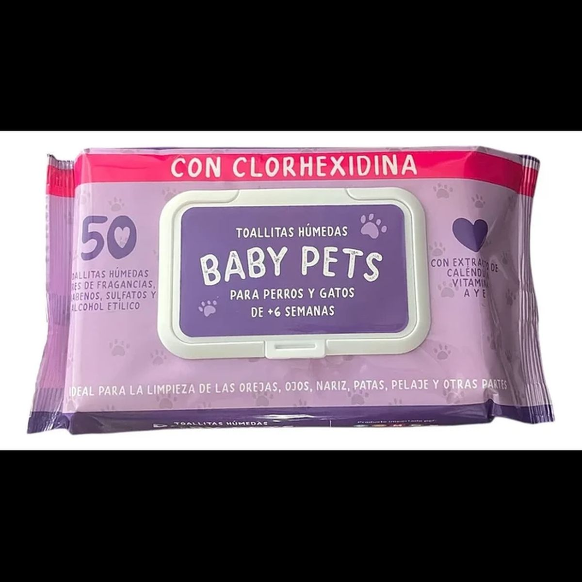 GENERICO - Toallitas Húmedas Baby Pets Para Mascotas Con Clorhexidina