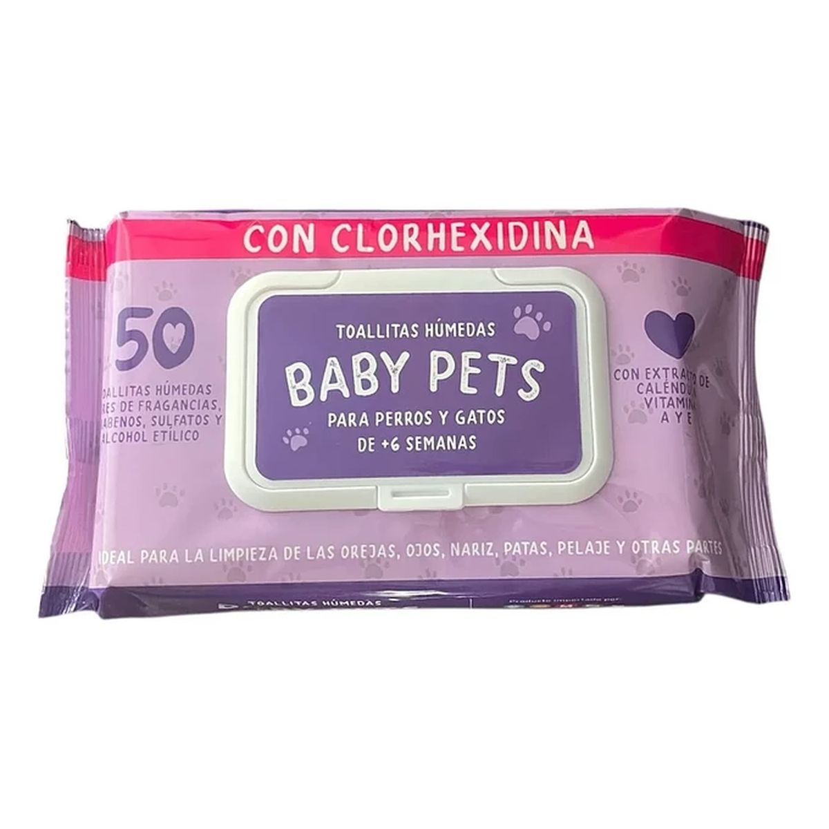 GENERICO - Toallitas Húmedas Baby Pets Para Mascotas Con Clorhexidina