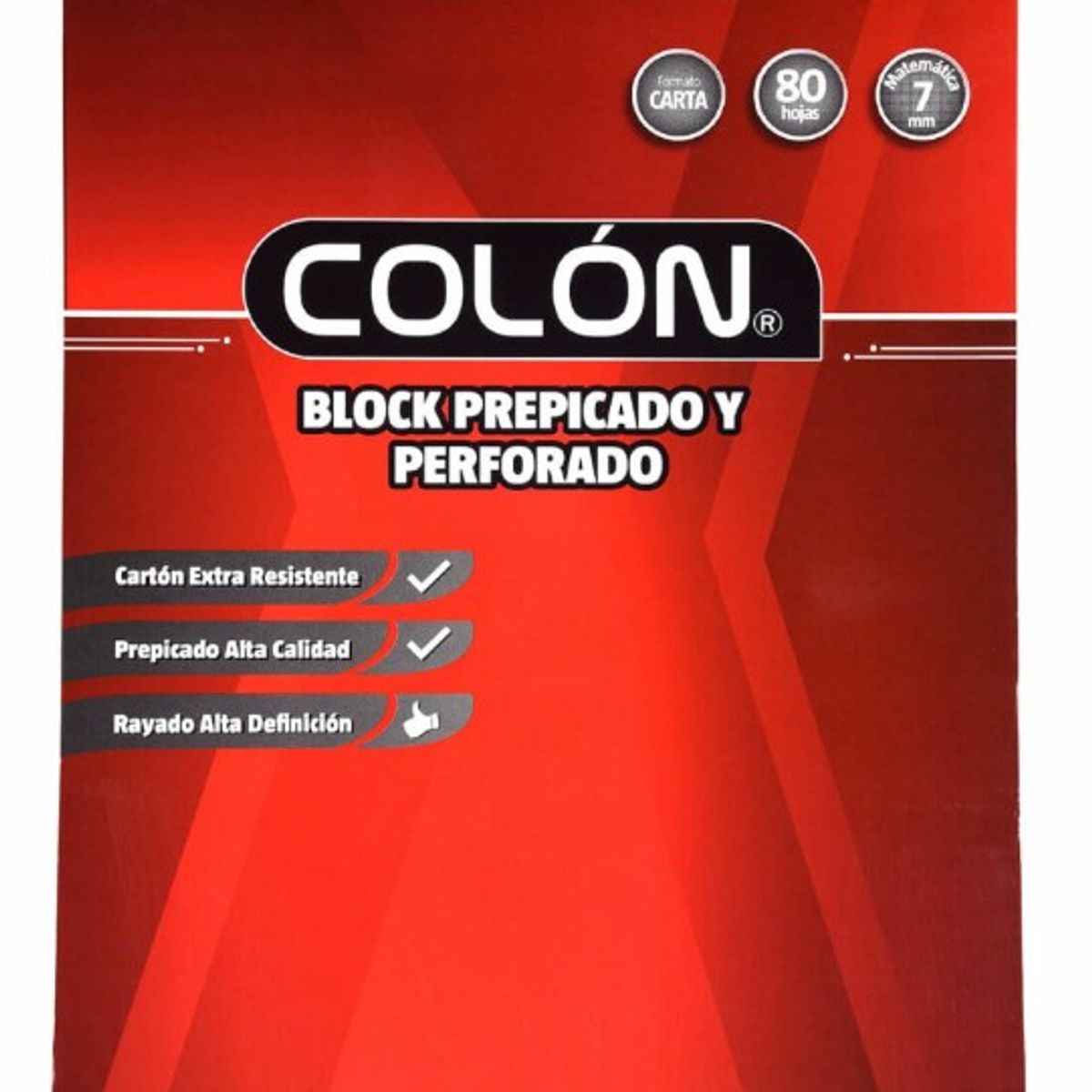 COLON - Block Carta Prepicado Matematcas 7 Mm 80 Hojas
