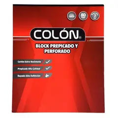 COLON - Block Carta Prepicado Matematcas 7 Mm 80 Hojas