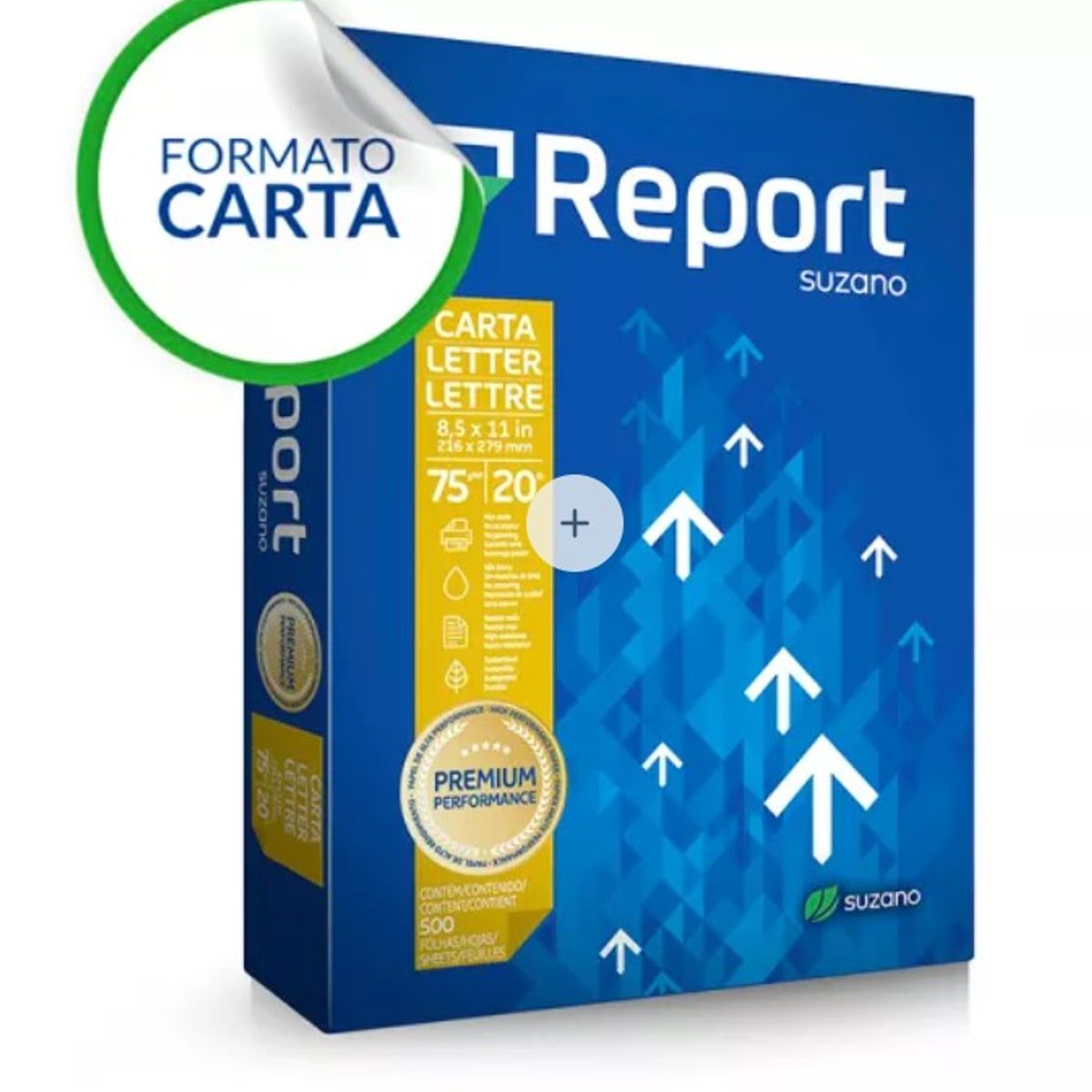 GENERICO - Resma Papel Tipo Carta Report - 500 Hojas - 75 gr