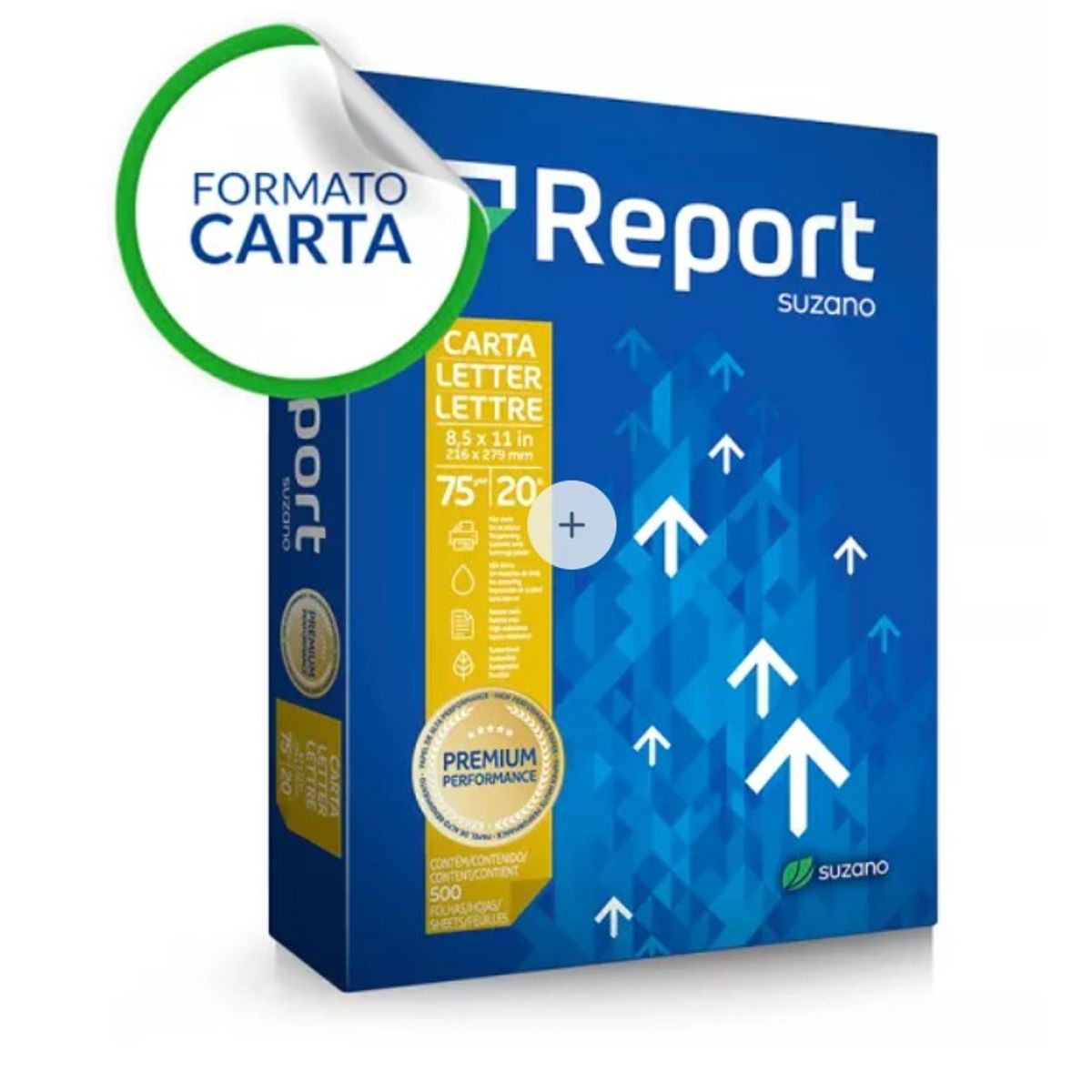 GENERICO - Resma Papel Tipo Carta Report - 500 Hojas - 75 gr