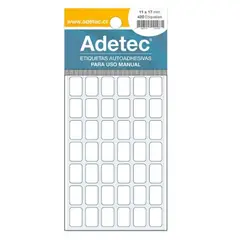 ADETEC - Etiquetas Manual 11 X 17 mm 420 Unid Blancas