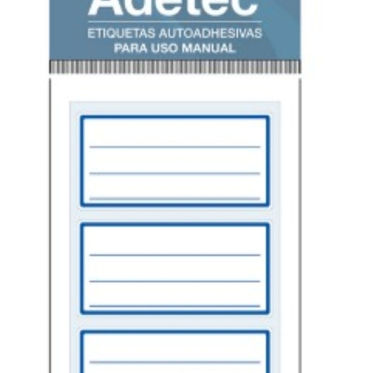 ADETEC - Etiquetas Manual 35 X 70 mm 24 Unid Azules
