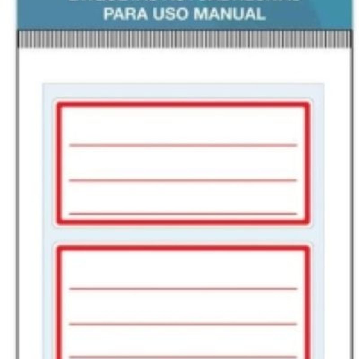 ADETEC - Etiquetas Manual 35 X 70 mm 24 Unid Rojas