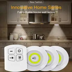 GENERICO - Set de 3 Luces LED Inalámbricas con Control Remoto. Luz Día y Cálida para Closet, Cocina y Gabinetes