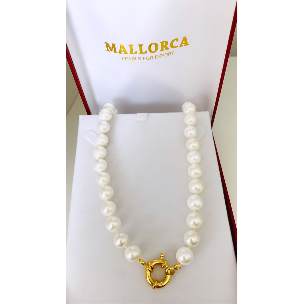 MALLORCA - COLLAR PERLAS BLANCAS DE MALLORCA 50CMS DE LARGO