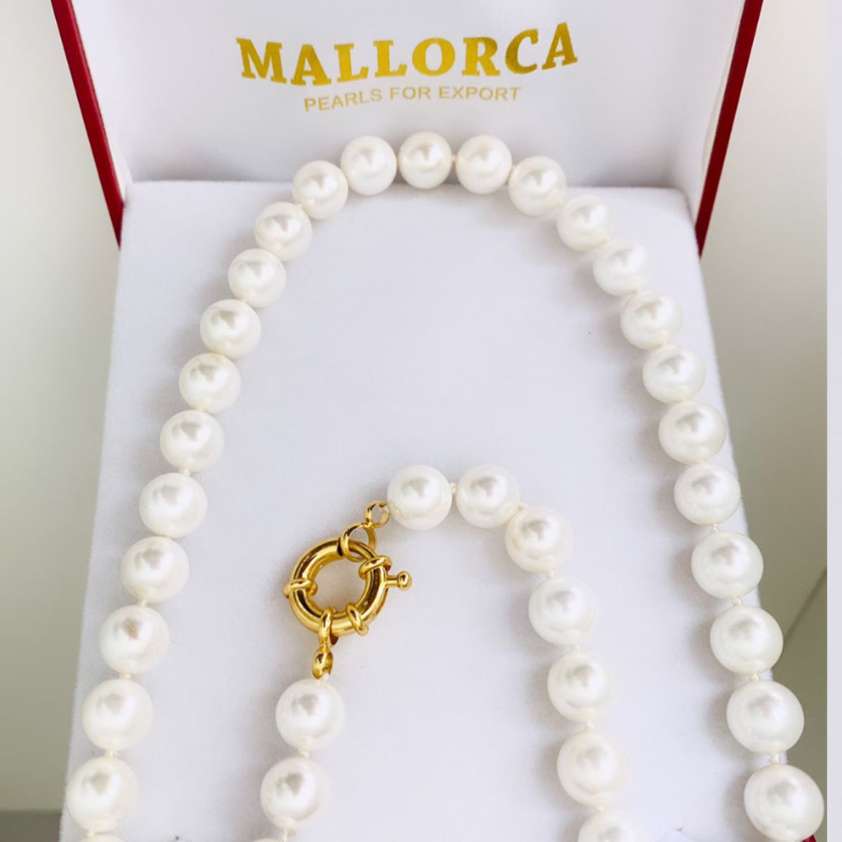 MALLORCA - COLLAR PERLAS BLANCAS DE MALLORCA 50CMS DE LARGO