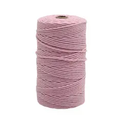 KINDA NICE - Cuerda Algodón Torcida Para Manualidad 3mmx500m Tejer Y Diy