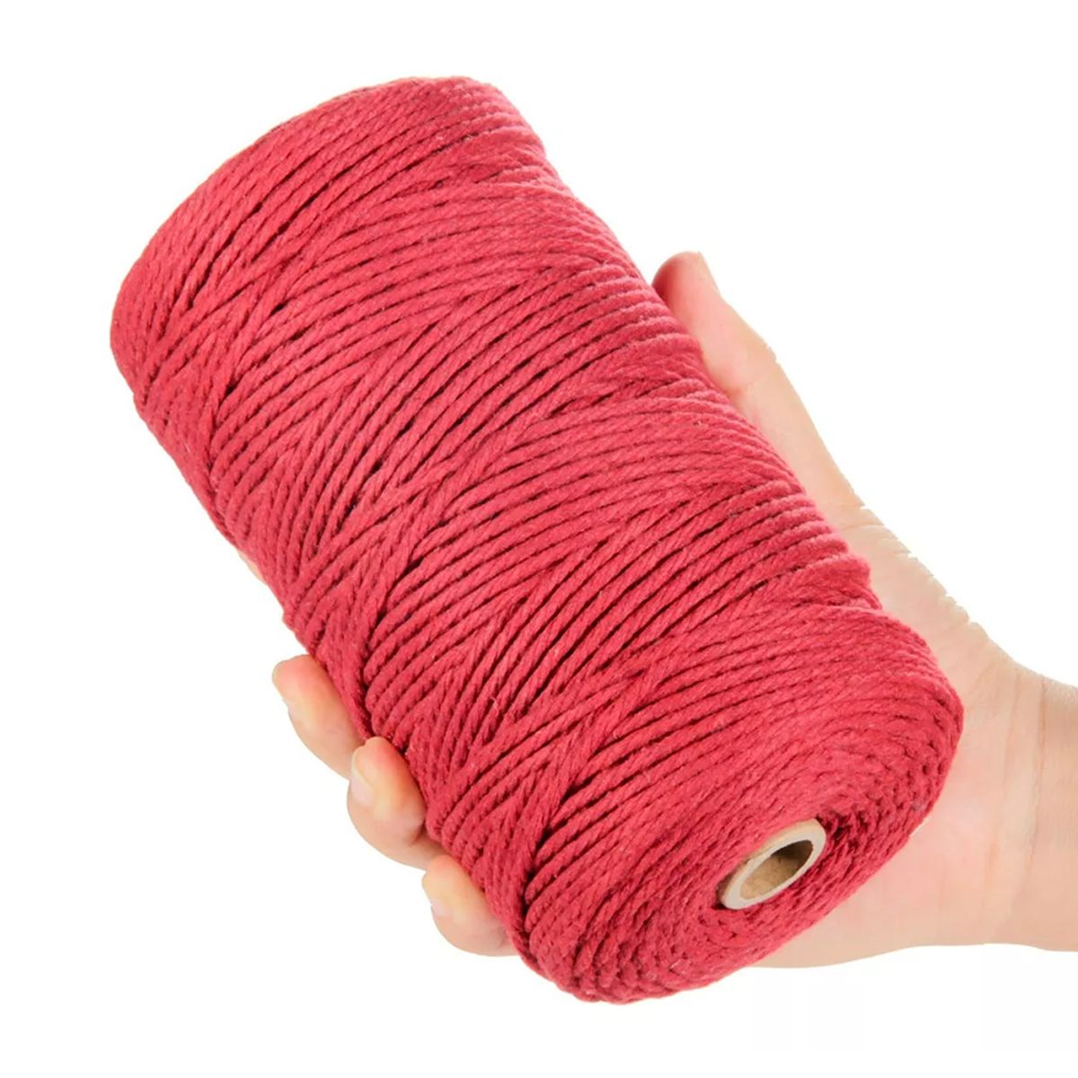 KINDA NICE - Cuerda Algodón Torcida Para Manualidad 3mmx500m Tejer Y Diy