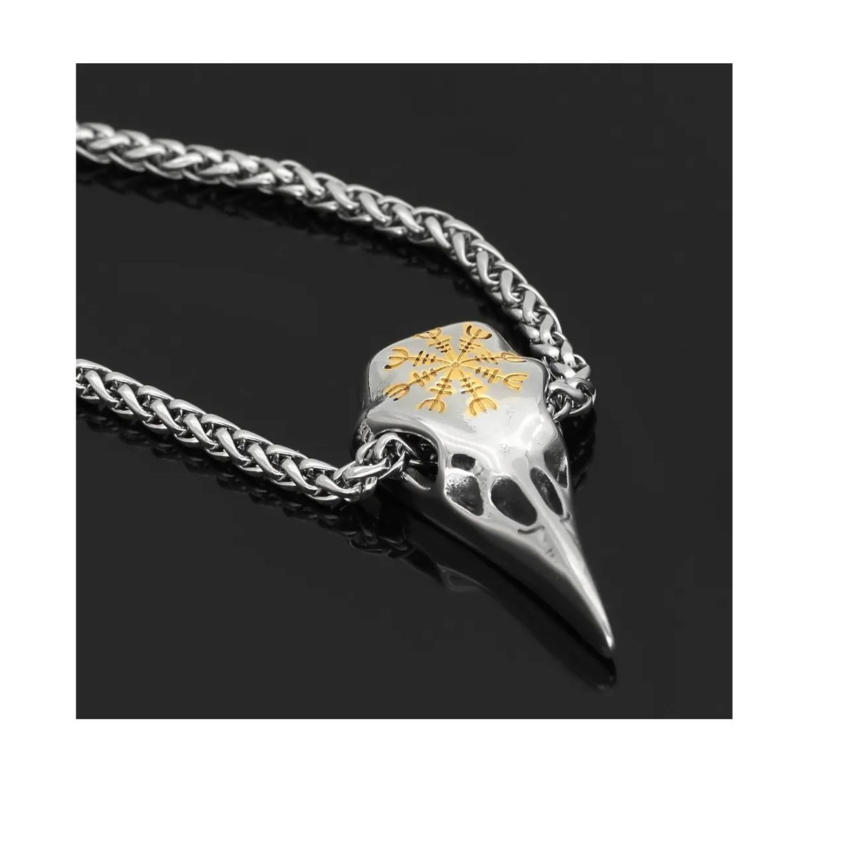 GENERICO - Collar Vikingo Amuleto Nordico Vegvisir Hombre