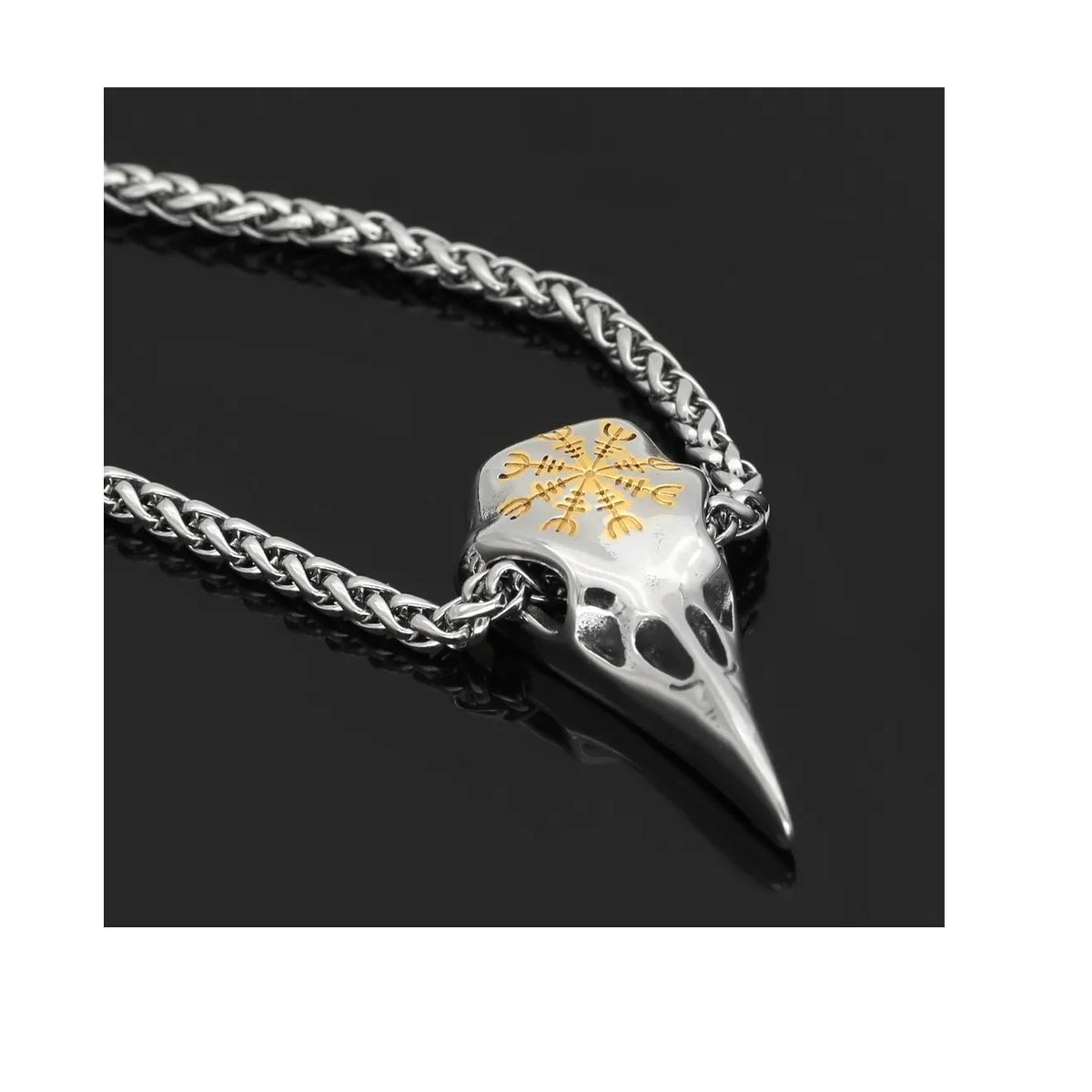 GENERICO - Collar Vikingo Amuleto Nordico Vegvisir Hombre