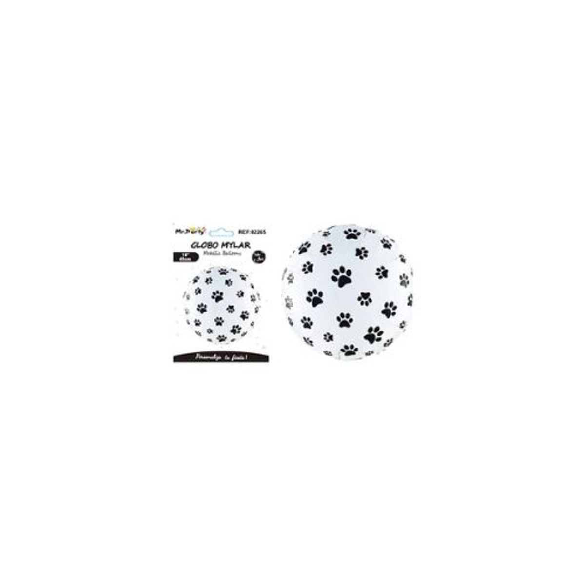 GENERICO - Globo metálico redondo huella pequeña 45cm