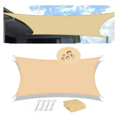 GENERICO - Toldo Vela Sombra 95 Malla Hdpe Rectangular 3x2 Beige