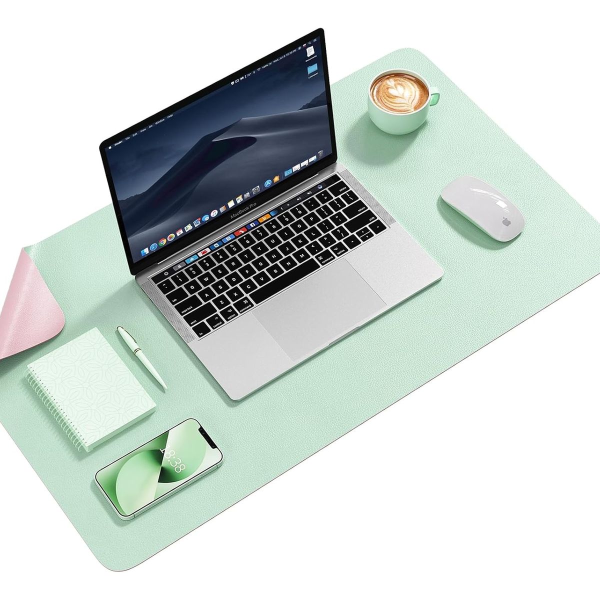 GENERICO - Alfombrilla para Mouse de Cuero Impermeable Reversible 80x40 cm