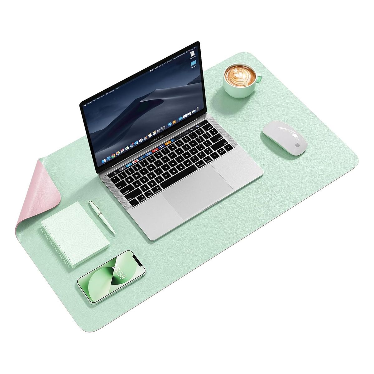 GENERICO - Alfombrilla para Mouse de Cuero Impermeable Reversible 80x40 cm