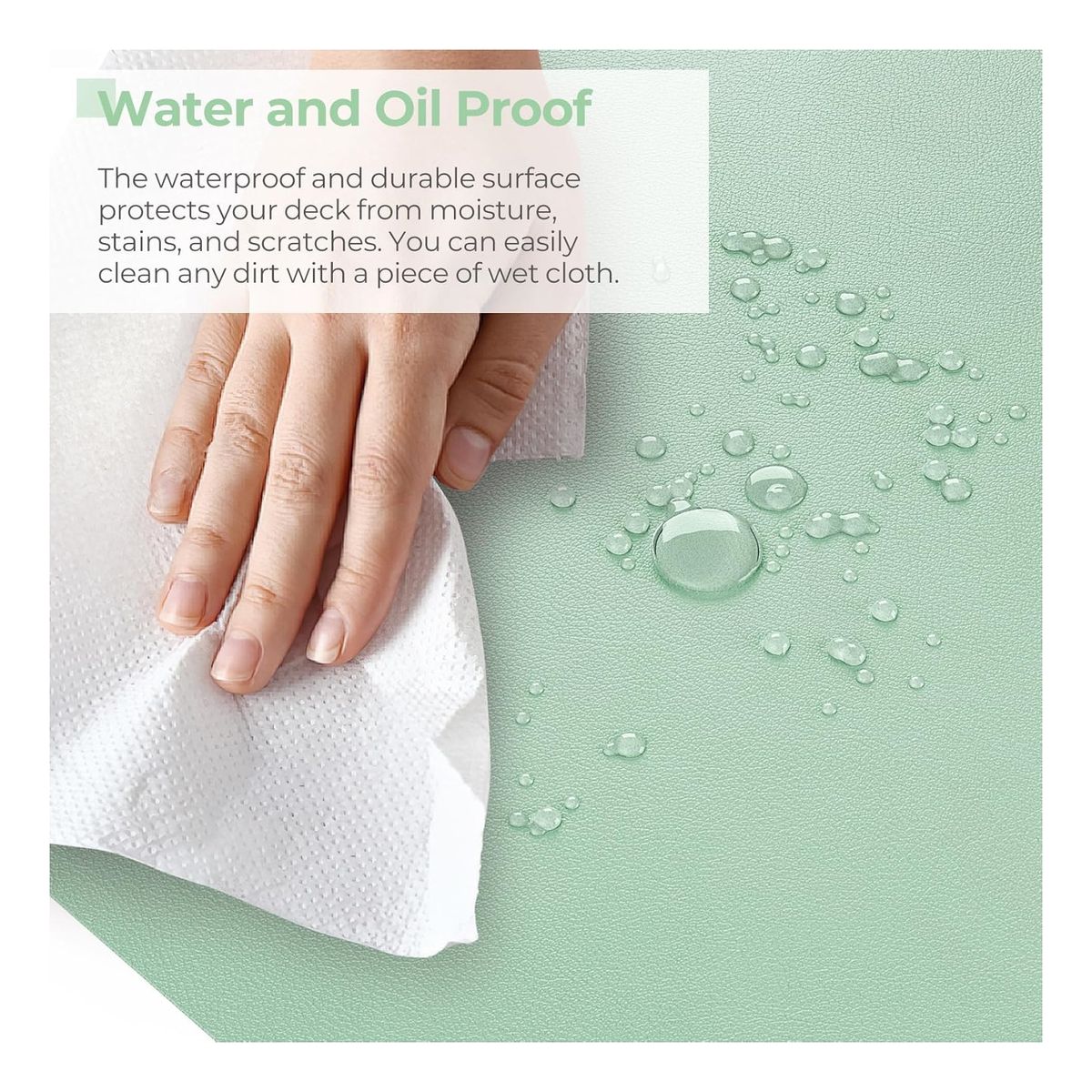 GENERICO - Alfombrilla para Mouse de Cuero Impermeable Reversible 80x40 cm