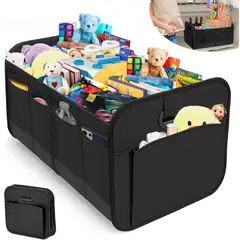 KUANGYE - Caja Organizadora De Maleta Auto Bolso Maletero Plegable Negro Puro Negro