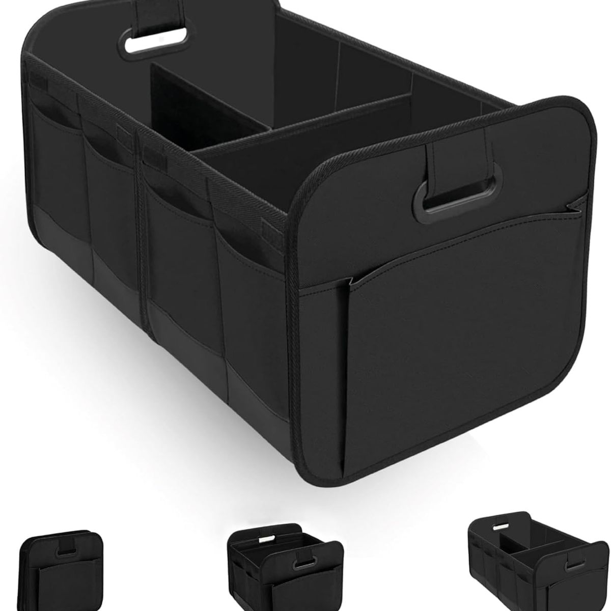 KUANGYE - Caja Organizadora De Maleta Auto Bolso Maletero Plegable Negro Puro Negro