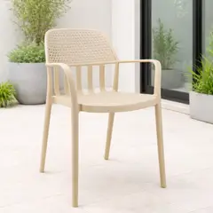 GENERICO - Pack 4 Sillas modelo Petra de Polipropileno con Apoyabrazos