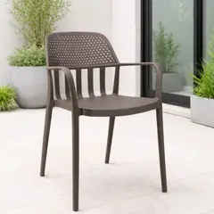 GENERICO - Pack 4 Sillas modelo Petra de Polipropileno con Apoyabrazos