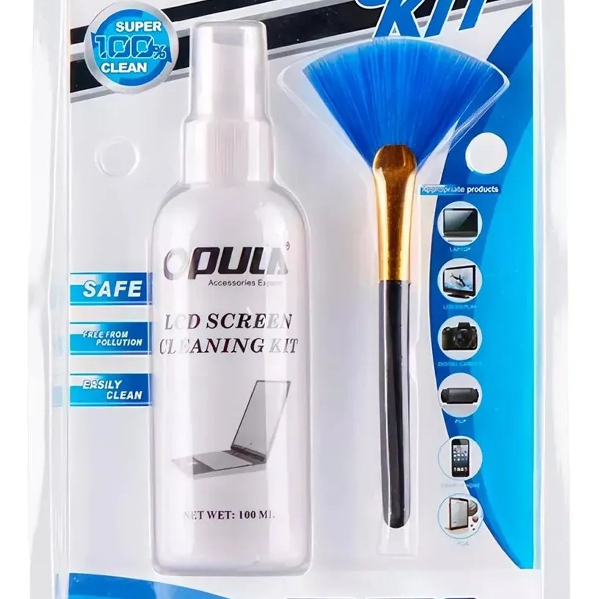 GENERICO - Kit Set Liquido Limpia Pantalla Notebook Led Lcd Sin Alcohol