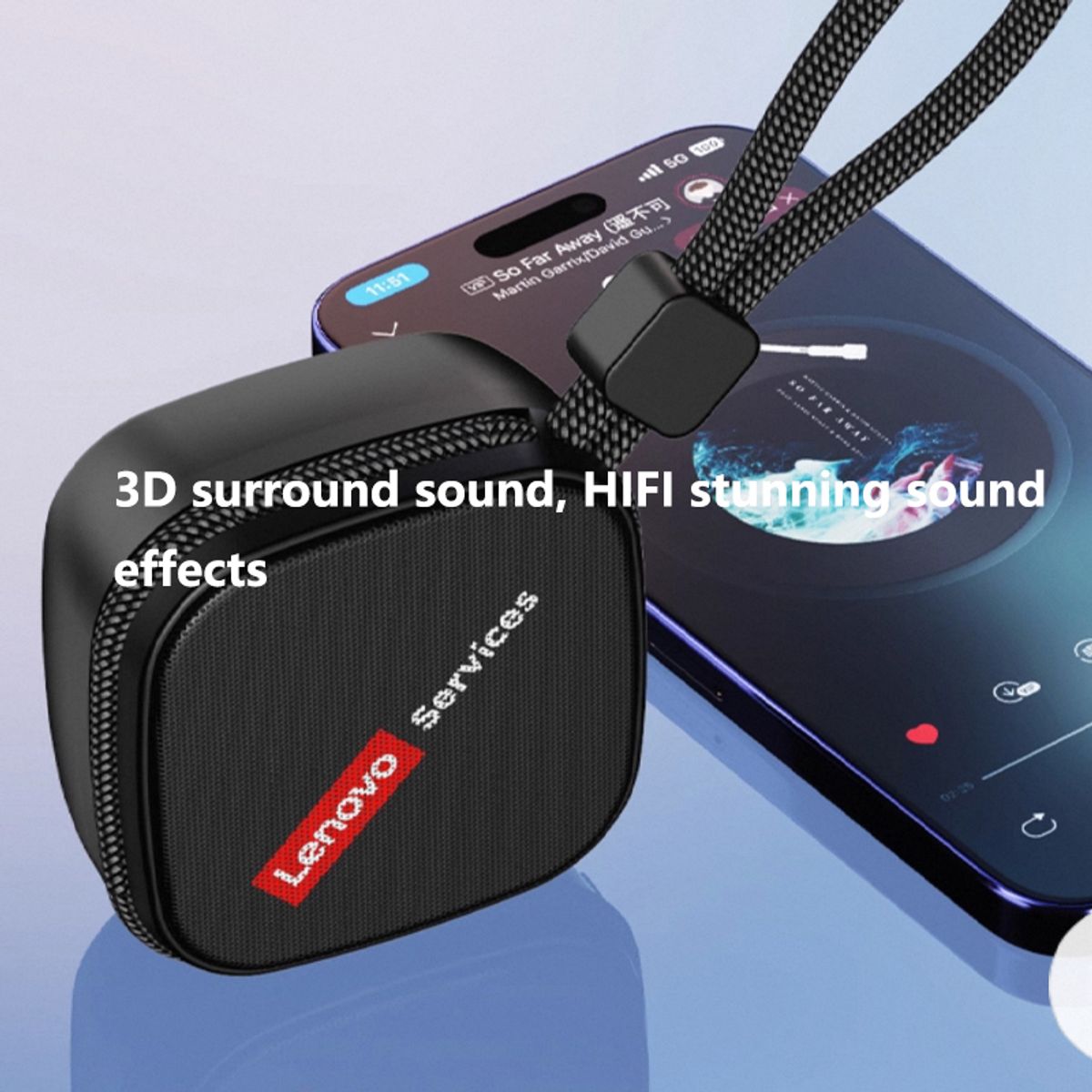 LENOVO - Lenovo HD100 Parlante Bluetooth 5.4 Acuatico IPX67-Negro