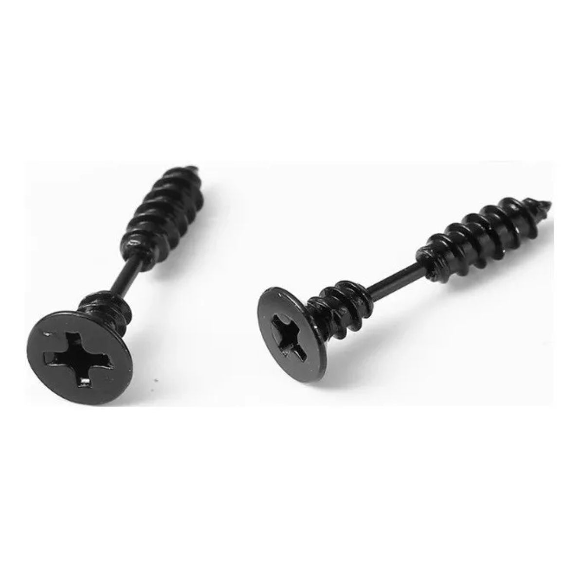 GENERICO - Aros Punk Tornillo Black Hombre Mujer Earing Moda 2022