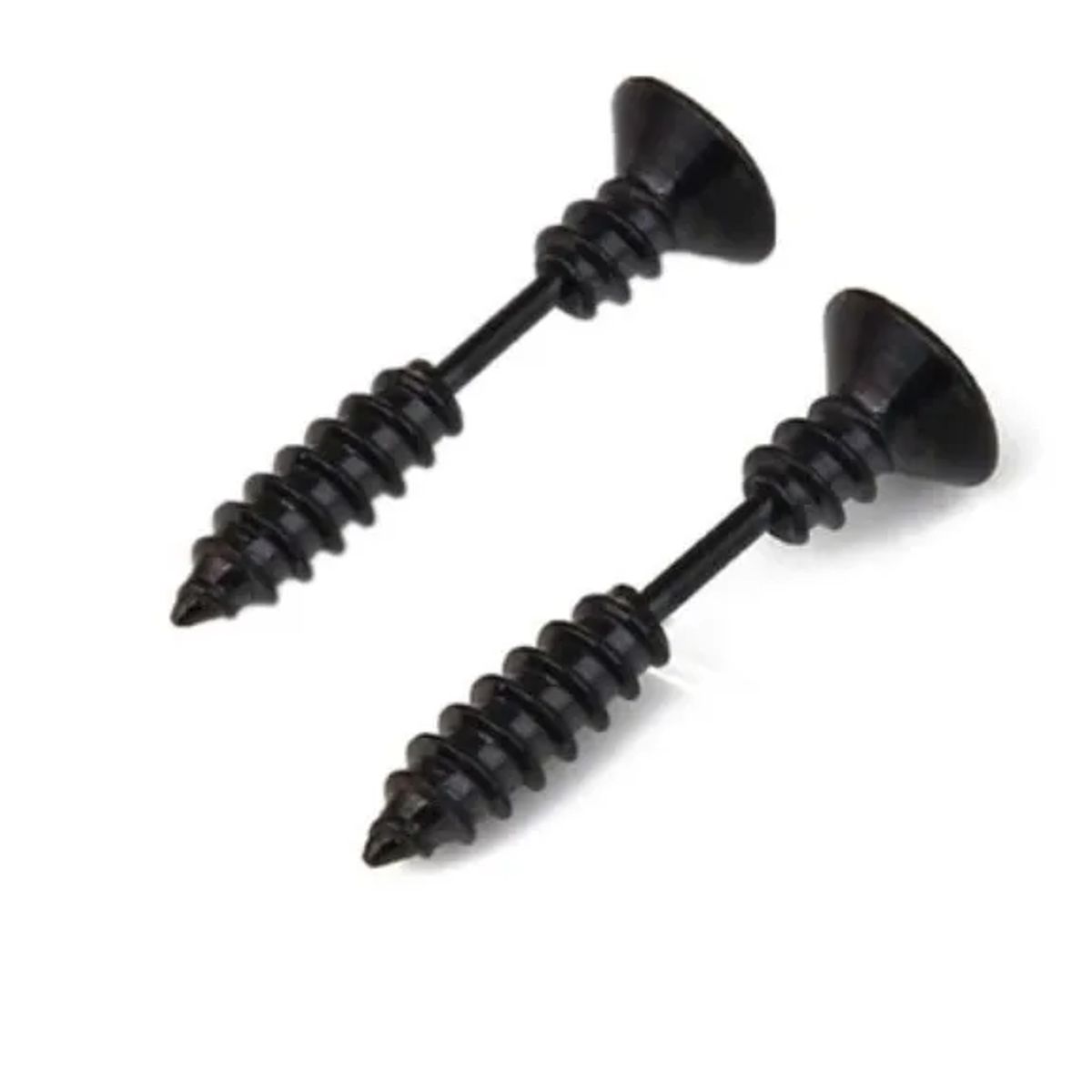 GENERICO - Aros Punk Tornillo Black Hombre Mujer Earing Moda 2022