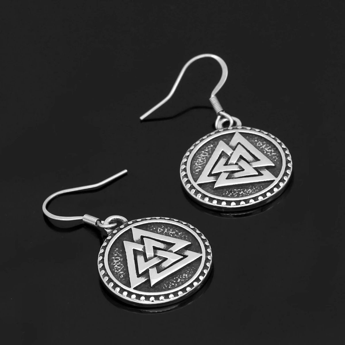 GENERICO - Aros Vikingos Valknut Nordico Hombre Mujer Moda 2022