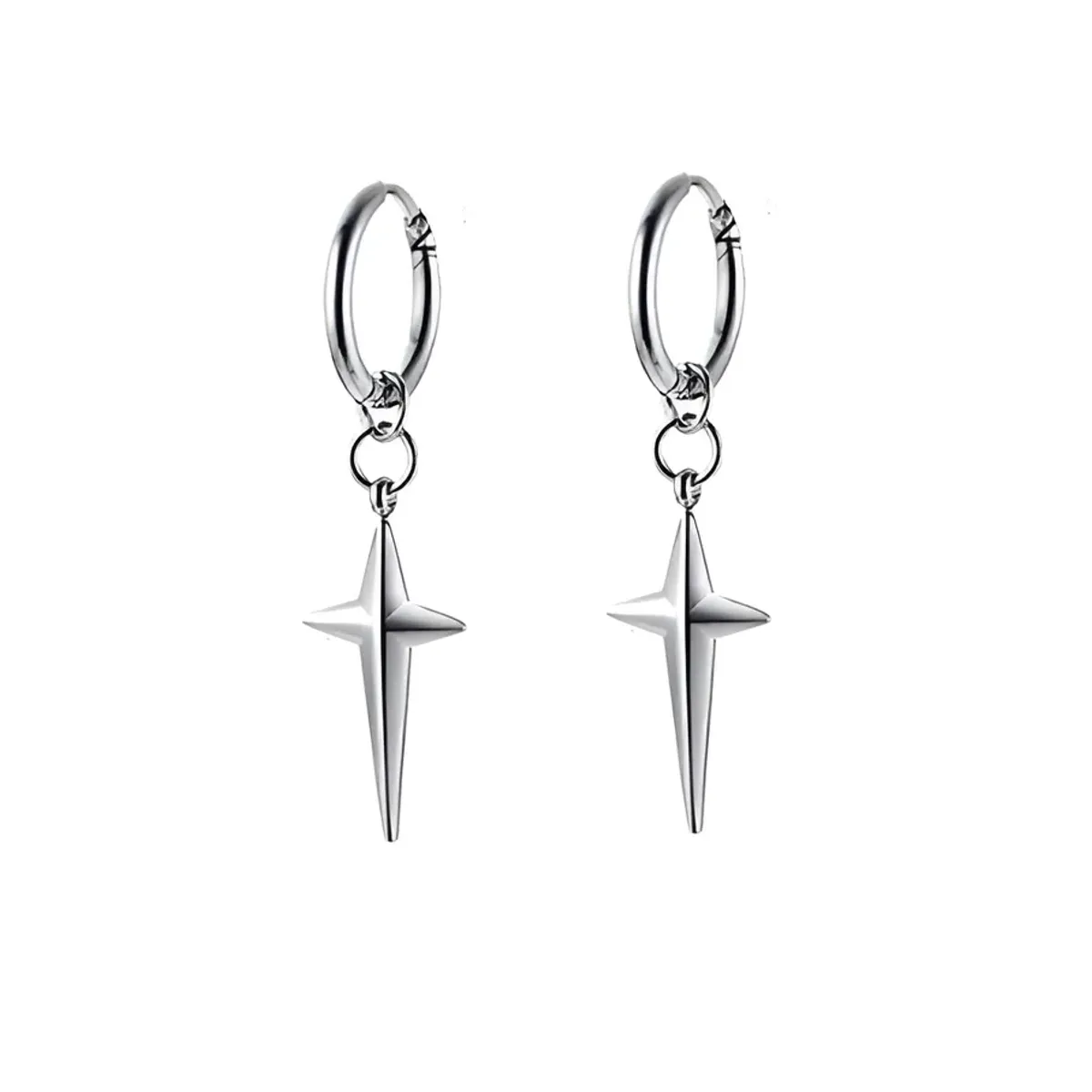 GENERICO - Aros Punk Estrella Silver Space Hombre Mujer 2022 M1